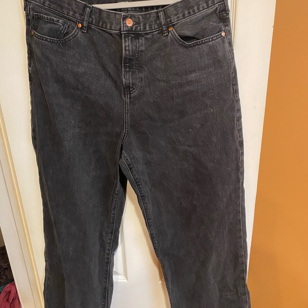 Express Charcoal Flare Jeans
